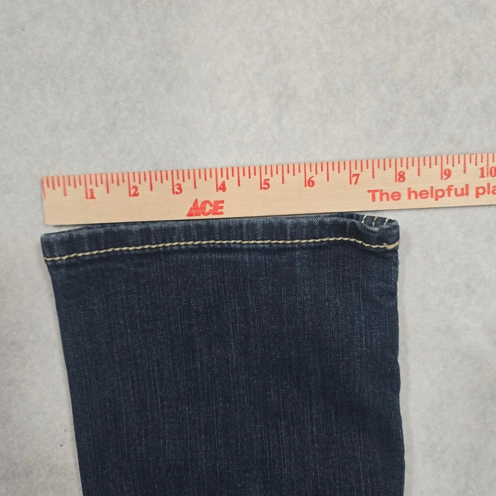 BKE Dakota Slim Straight Leg Jeans Dark Wash Denim Size 26L Hemmed 31 Inseam
